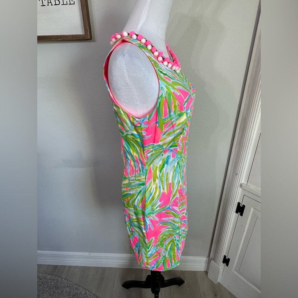 Lilly Pulitzer Tiki Pink and Royal Lime Resort Sheath Dress - Picture 5 of 7